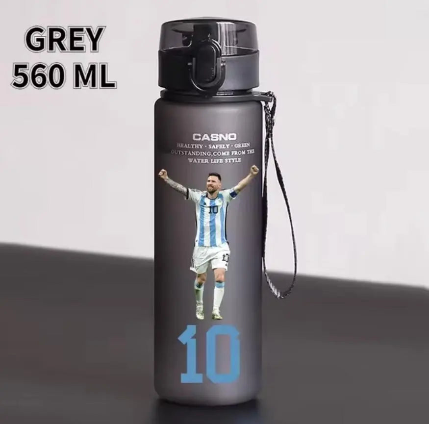 Football Star 560ML Water Bottle Lionel Messi Neymar Ronaldo Drinking Bottle Coffee Cup Portable Outdoor Sports DynamicDrop Hub