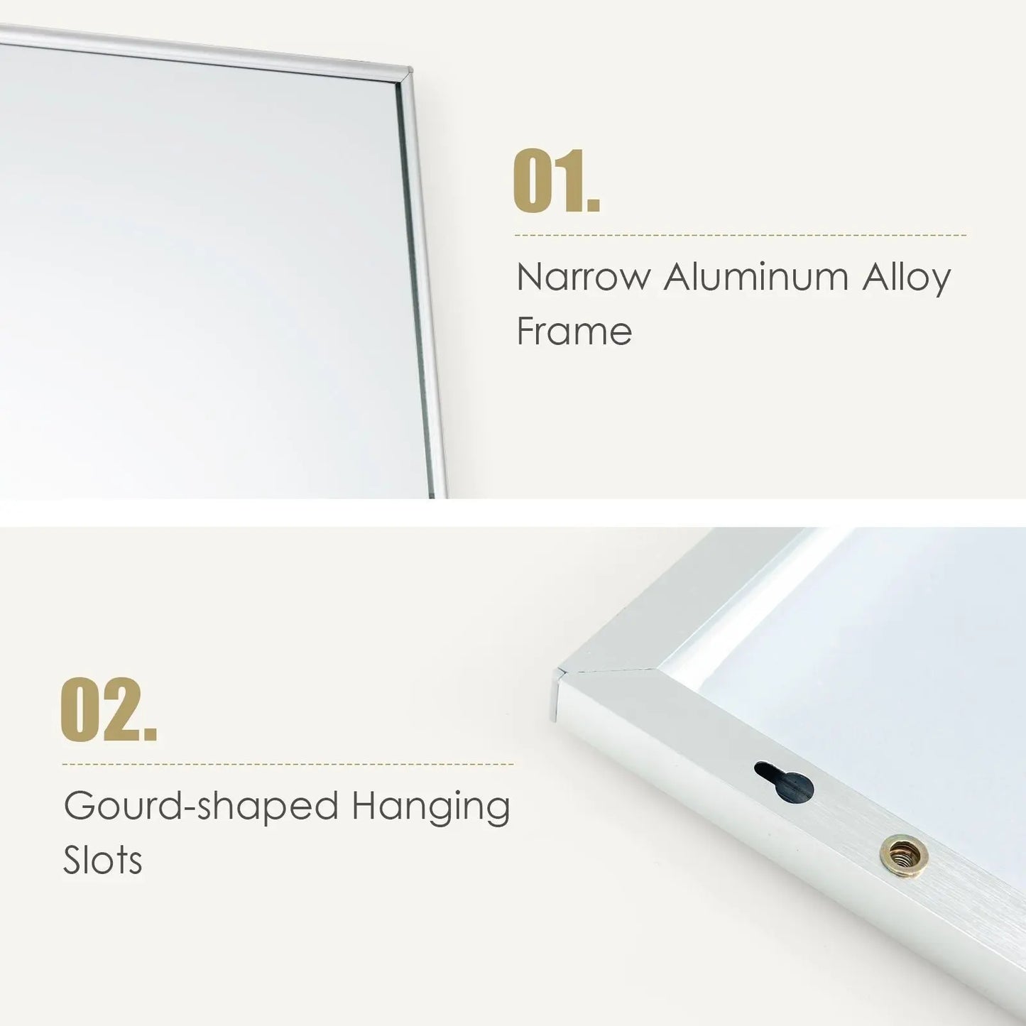 Full Length Wall Hanging Mirror with Adjustable Hook (120 X 37 Cm) - DynamicDrop Hub