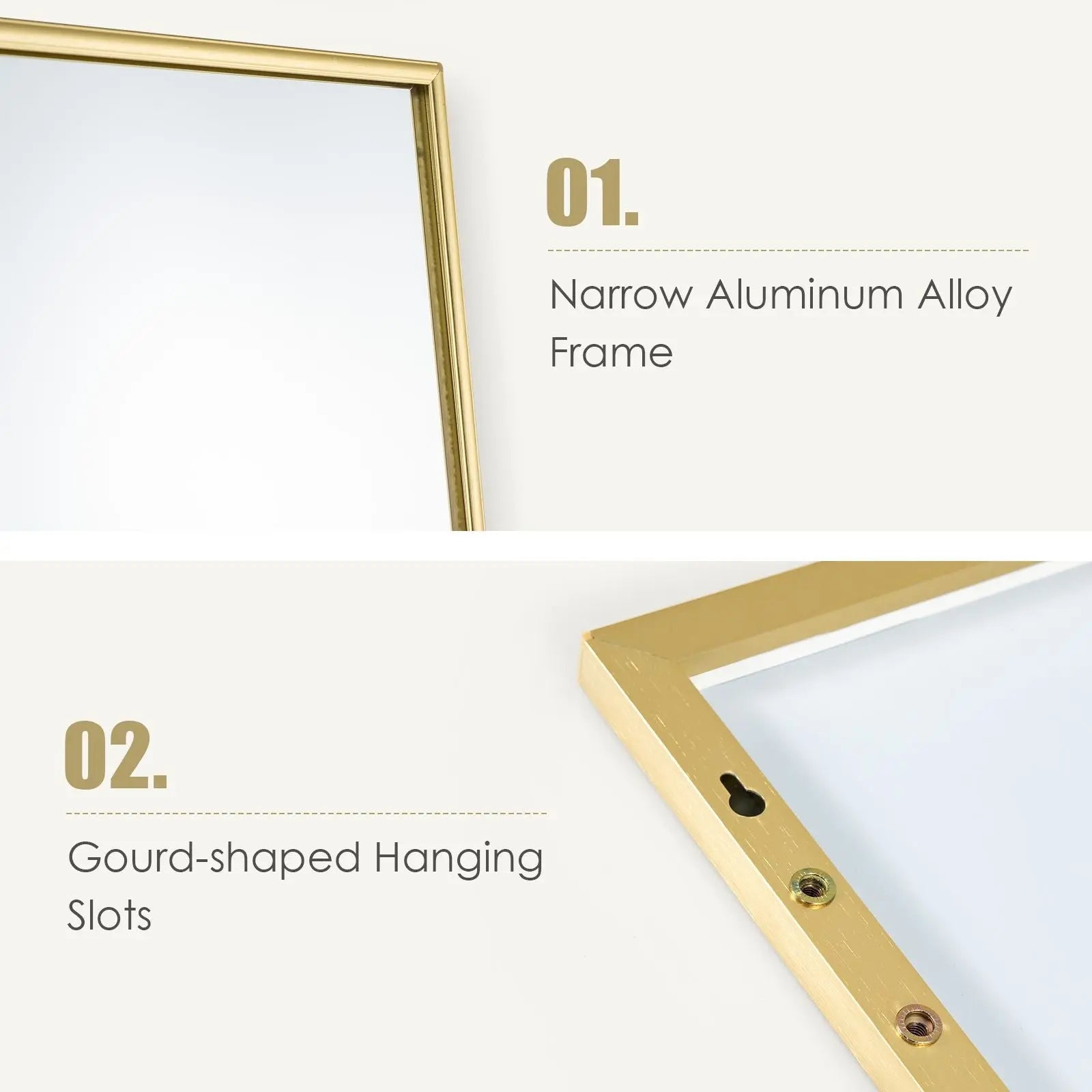 Full Length Wall Hanging Mirror with Adjustable Hook (120 X 37 Cm) - DynamicDrop Hub