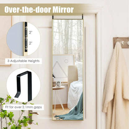 Full Length Wall Hanging Mirror with Adjustable Hook (120 X 37 Cm) - DynamicDrop Hub