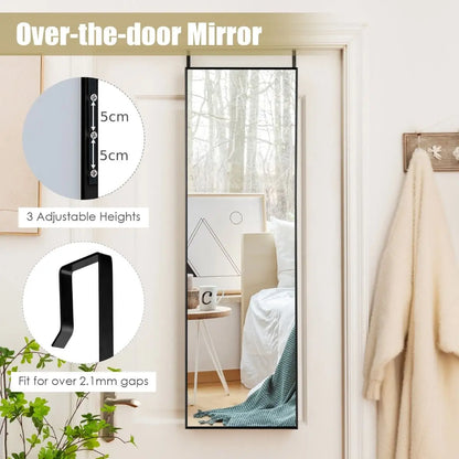 Full Length Wall Hanging Mirror with Adjustable Hook (120 X 37 Cm) - DynamicDrop Hub