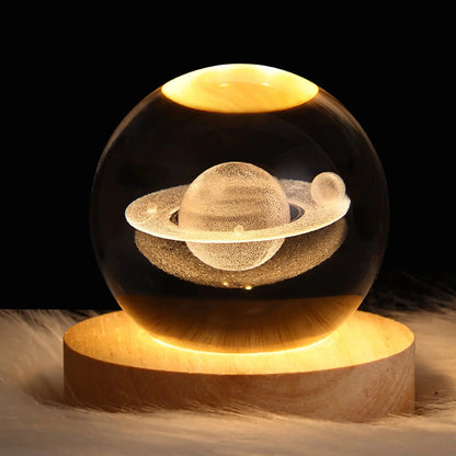 Galaxy Astronaut Night Light Glowing Crystal Ball - DynamicDrop Hub