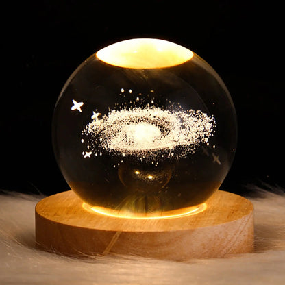 Galaxy Astronaut Night Light Glowing Crystal Ball - DynamicDrop Hub