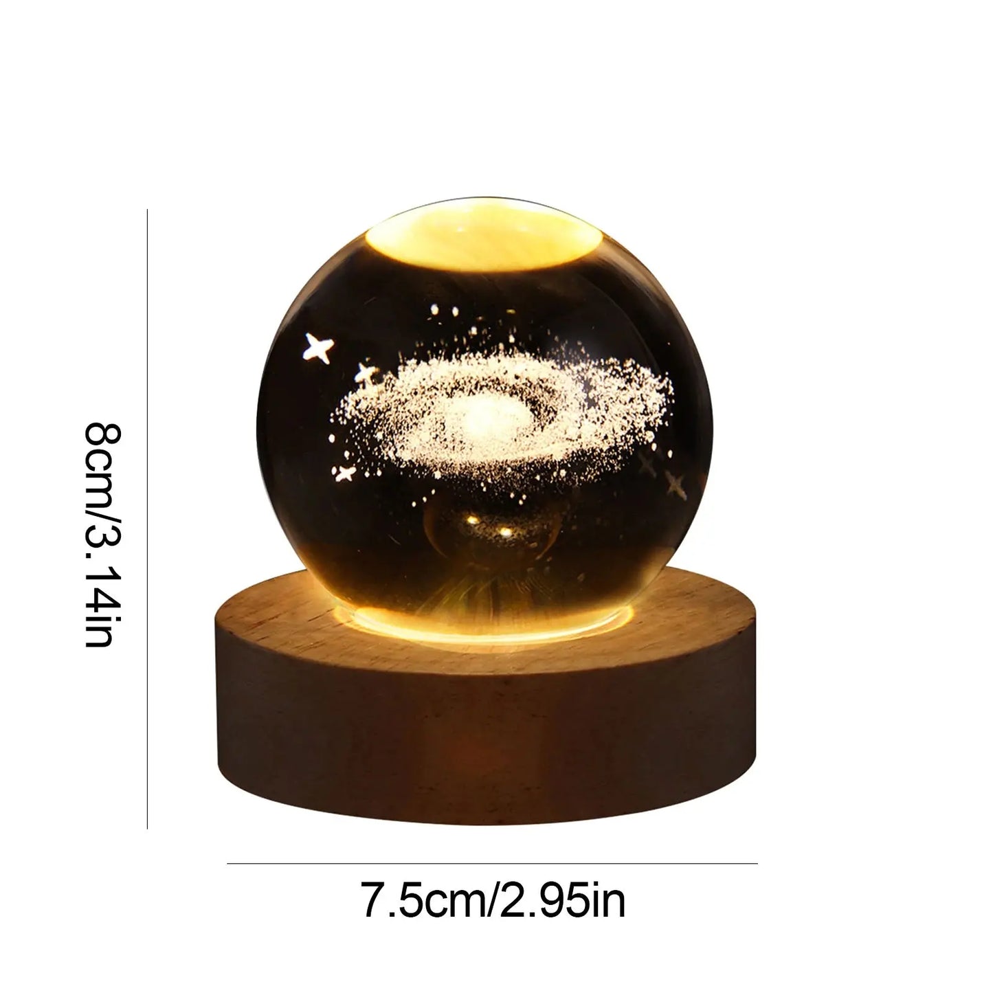 Galaxy Astronaut Night Light Glowing Crystal Ball - DynamicDrop Hub