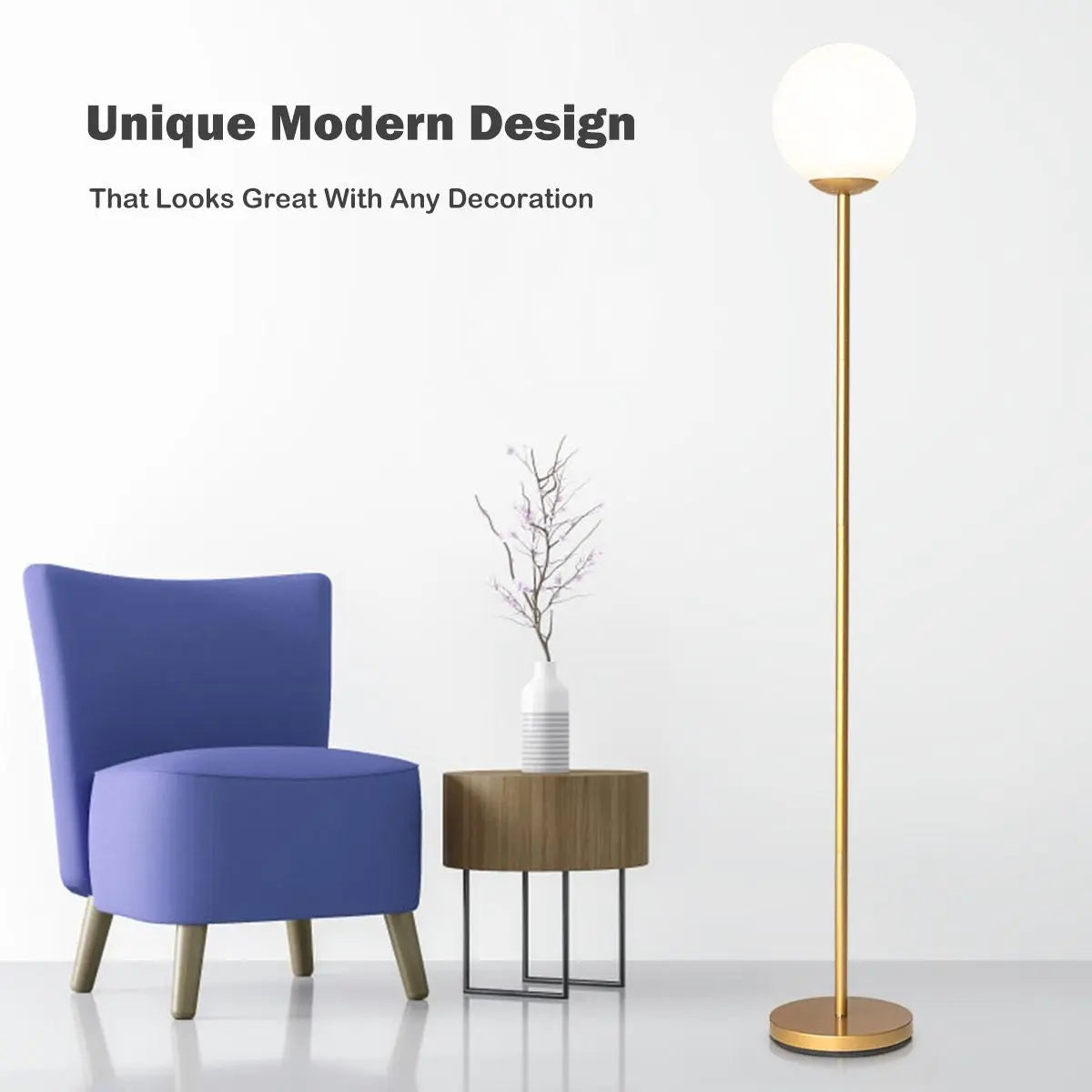 Globe Lamp Cover Floor Lamp with Acrylic Lampshade - DynamicDrop Hub