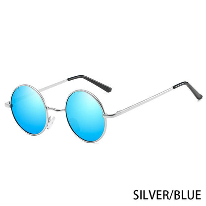 RUOBO Retro Polarized Round Metal Frame Sunglasses – Unisex Designer UV400 Shades for Driving & Fishing