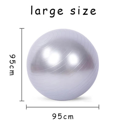 95Cm PVC Large Yoga Ball – Thickened Explosion-Proof, Slip-Resistant Fitness Ball with Pump for Pilates, Home Gym, and Rehabilitation