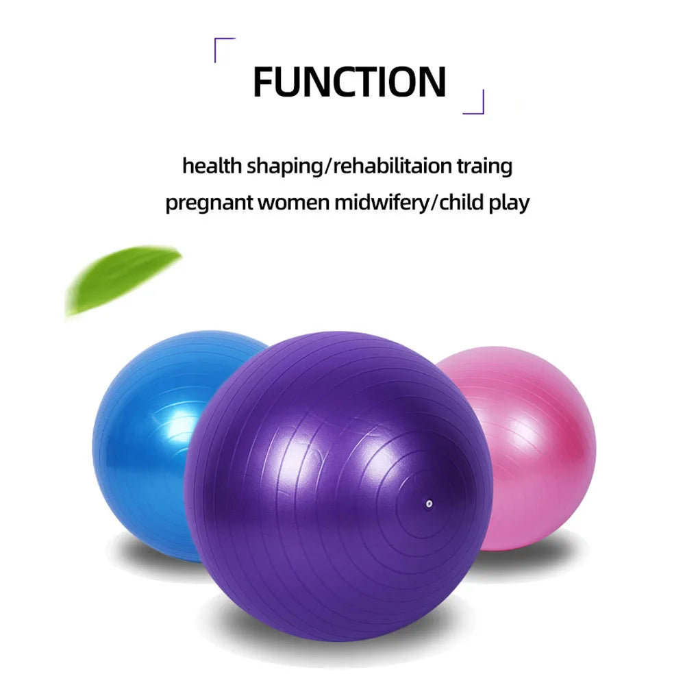 95Cm PVC Large Yoga Ball – Thickened Explosion-Proof, Slip-Resistant Fitness Ball with Pump for Pilates, Home Gym, and Rehabilitation