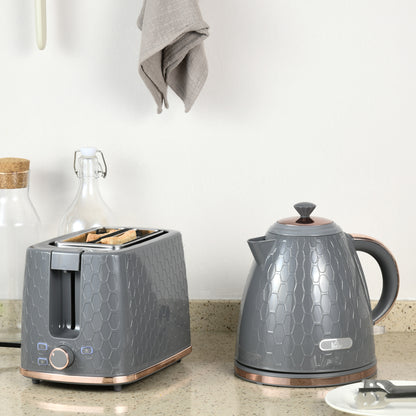 1.7L 3000W Fast Boil Kettle and Toaster Set with Auto Shut Off