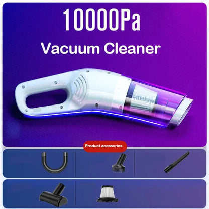 Handheld Home Vacuum Cleaner Rechargeable Portable Vacuum Cleaner Car Home Dual Purpose Wireless Dust Catcher Pet Hair 10000PA - DynamicDrop Hub