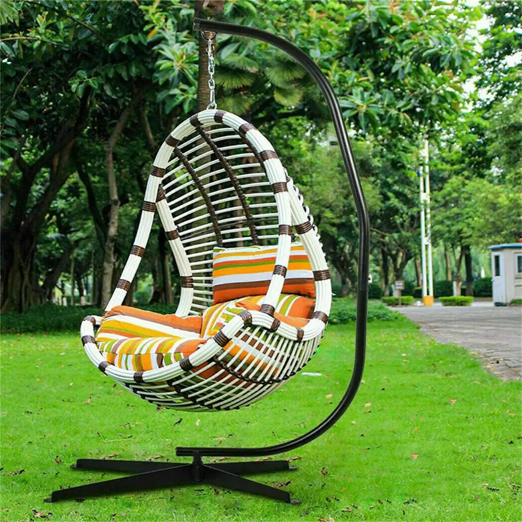 Hanging Swing Chair Hammock Stand French Egg Seat Frame Garden Outdoor Patio - DynamicDrop Hub