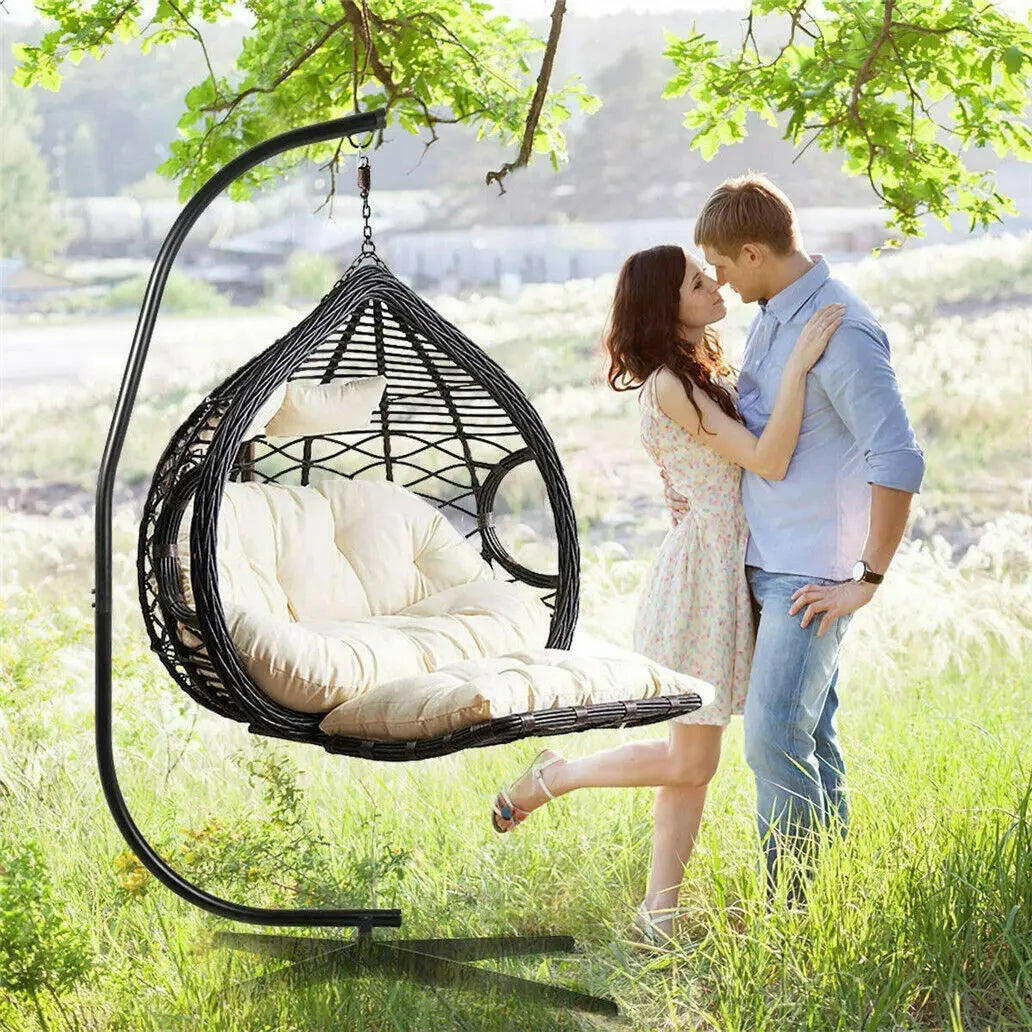 Hanging Swing Chair Hammock Stand French Egg Seat Frame Garden Outdoor Patio - DynamicDrop Hub