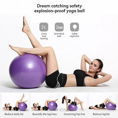 95Cm PVC Large Yoga Ball – Thickened Explosion-Proof, Slip-Resistant Fitness Ball with Pump for Pilates, Home Gym, and Rehabilitation