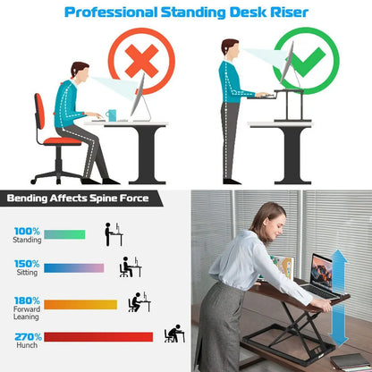 Height Adjustable Desk Riser with Easy Lift - DynamicDrop Hub