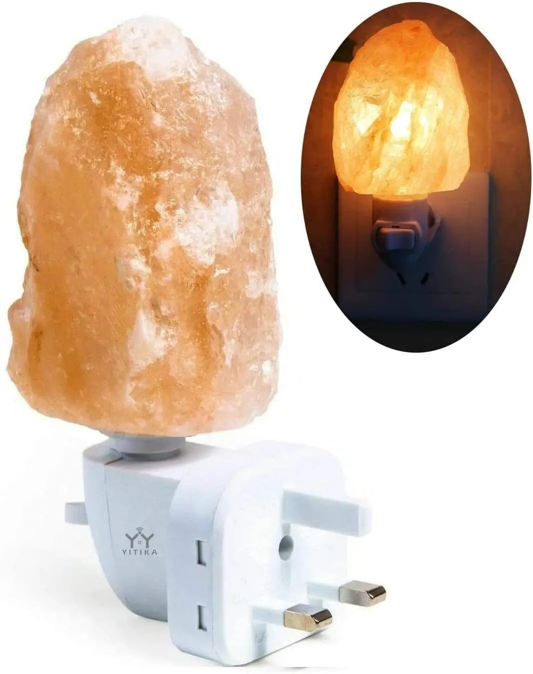 Himalayan Salt Wall Lamp Plug in Night Light Air Purifier Ball , Hart & Natural - DynamicDrop Hub