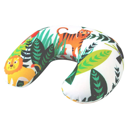 KIDS NECK PILLOW Travel Small Lions Tigers Jungle Theme Support Childrens Car UK - DynamicDrop Hub