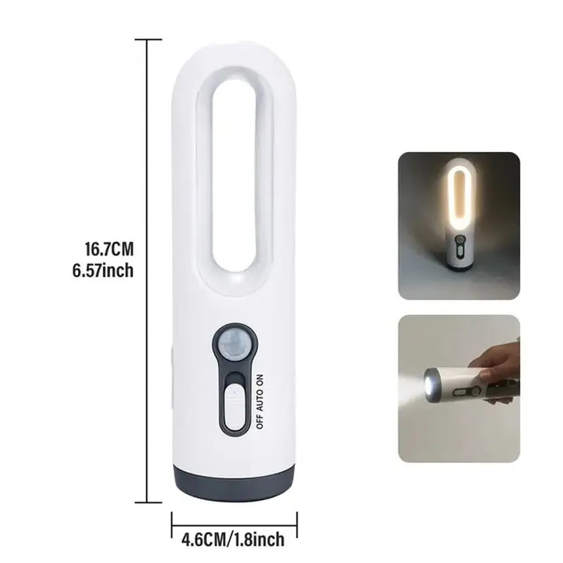 LED Motion Sensor Night Light 2 in 1 Portable Flashlight with Dusk to Dawn Sensor for Bedroom, Bathroom, Reading, Camping - DynamicDrop Hub