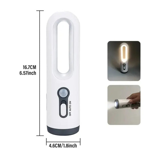 LED Motion Sensor Night Light 2 in 1 Portable Flashlight with Dusk to Dawn Sensor for Bedroom, Bathroom, Reading, Camping - DynamicDrop Hub