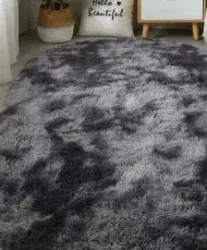 Large Size Oval Plush Rug Fluffy Home Decor Bedside Thick Tie Dye Rug Living Room Bedroom Rug Multi Color Available - DynamicDrop Hub