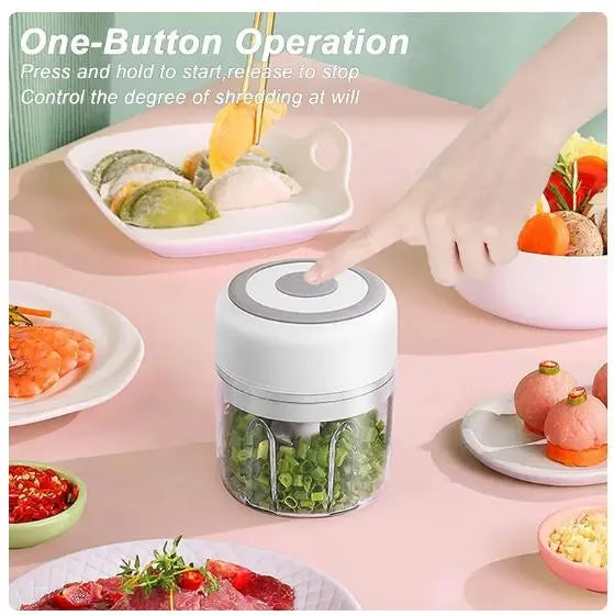 Mini Food Chopper: Effortless Garlic Press and Vegetable Masher USB-Powered - DynamicDrop Hub