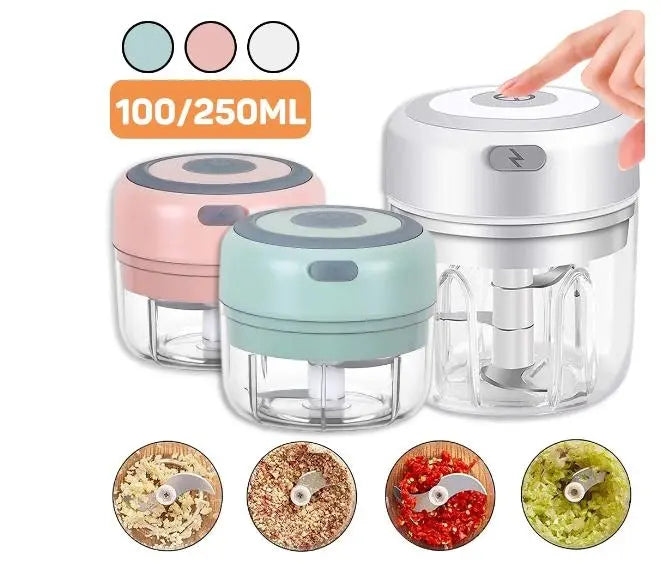 Mini Food Chopper: Effortless Garlic Press and Vegetable Masher USB-Powered - DynamicDrop Hub