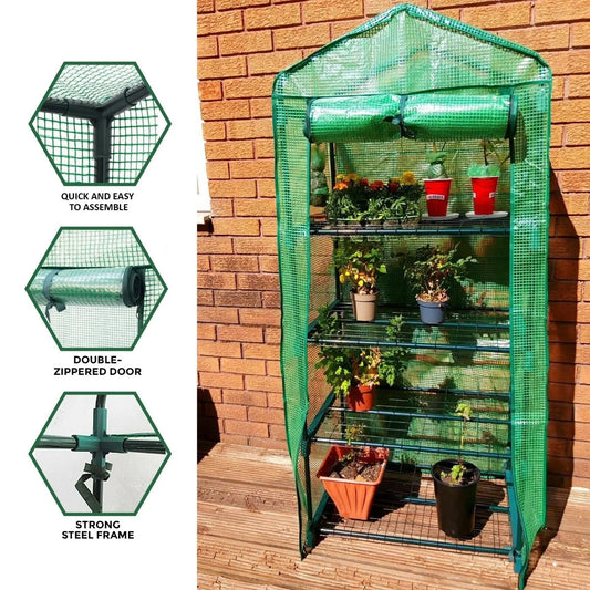 Mini Greenhouse Outdoor Garden Plants Grow Green House with PVC Cover - DynamicDrop Hub