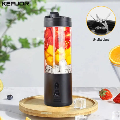 Mini Portable Blender Electric Fruit Juicer Smoothie Orange Fresh Juice Blender Multifunction Rechargeable Portable Bottle Mixer - DynamicDrop Hub