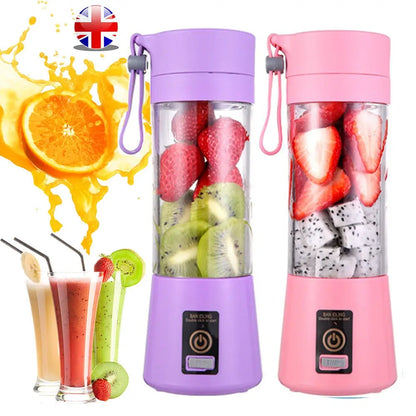 Mini Portable Electric Juice Maker Blender Smoothies Juicer Fruit Machine 380ML - DynamicDrop Hub