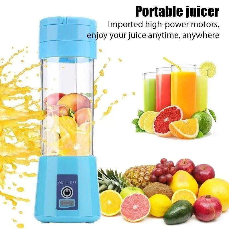 Mini Portable Electric Juice Maker Blender Smoothies Juicer Fruit Machine 380ML - DynamicDrop Hub