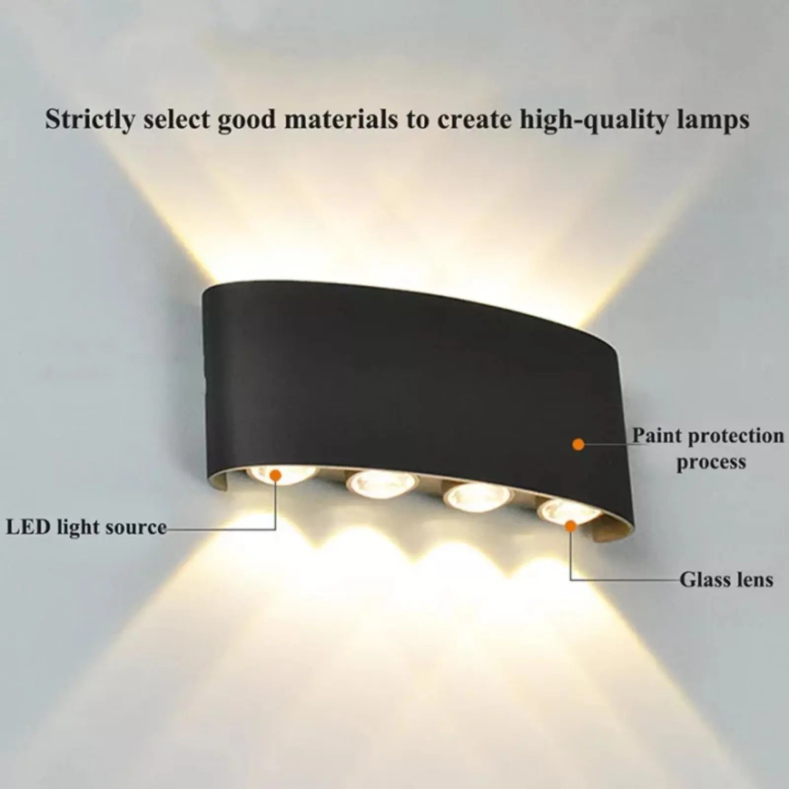 Modern LED up down Wall Lights Lighting Fixture Outdoor Indoor Lamp Lighting UK - DynamicDrop Hub