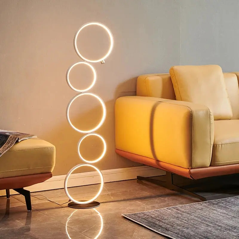 Modern Ring Touch Switch Floor Lamps Nordic Art Interior Decoration Home LED Floor Lamp for Living Bedroom Standing Lamp Fixture - DynamicDrop Hub