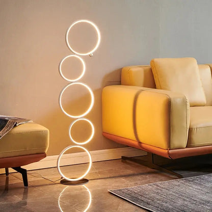 Modern Ring Touch Switch Floor Lamps Nordic Art Interior Decoration Home LED Floor Lamp for Living Bedroom Standing Lamp Fixture - DynamicDrop Hub