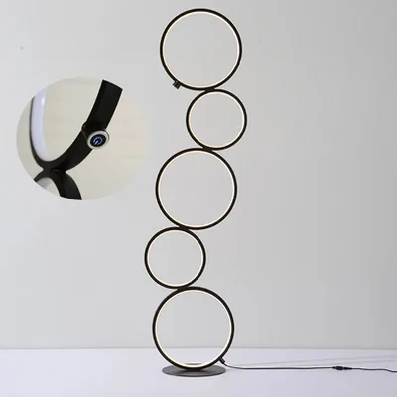 Modern Ring Touch Switch Floor Lamps Nordic Art Interior Decoration Home LED Floor Lamp for Living Bedroom Standing Lamp Fixture - DynamicDrop Hub