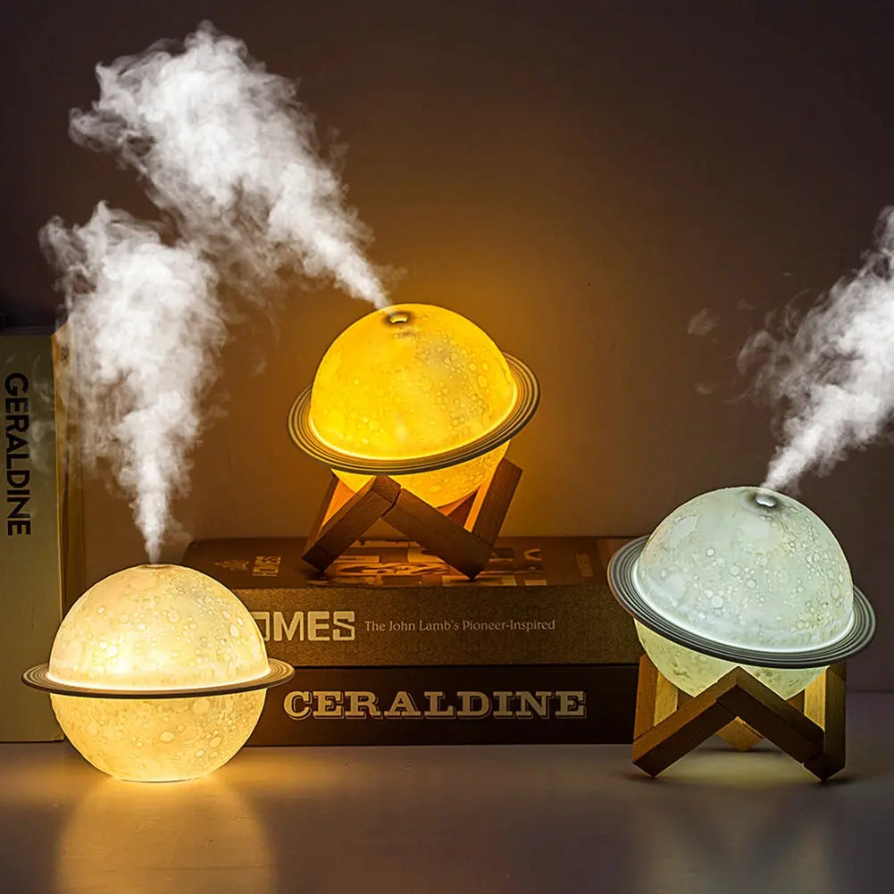 Moon Aroma Diffuser, Ultrasonic Mini Air Humidifier - Mist Make and LED Light - DynamicDrop Hub