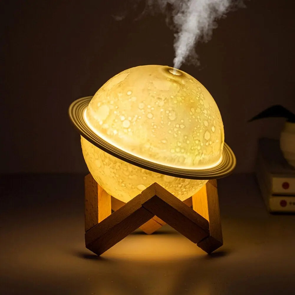 Moon Aroma Diffuser, Ultrasonic Mini Air Humidifier - Mist Make and LED Light - DynamicDrop Hub