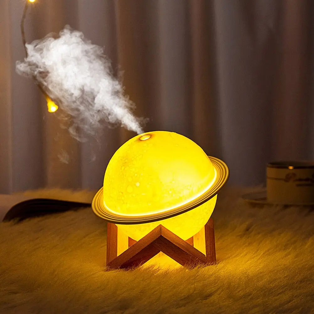 Moon Aroma Diffuser, Ultrasonic Mini Air Humidifier - Mist Make and LED Light - DynamicDrop Hub