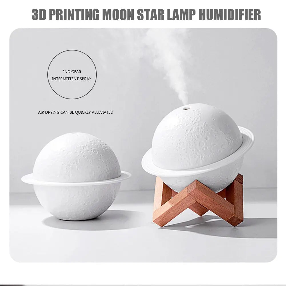 Moon Aroma Diffuser, Ultrasonic Mini Air Humidifier - Mist Make and LED Light - DynamicDrop Hub