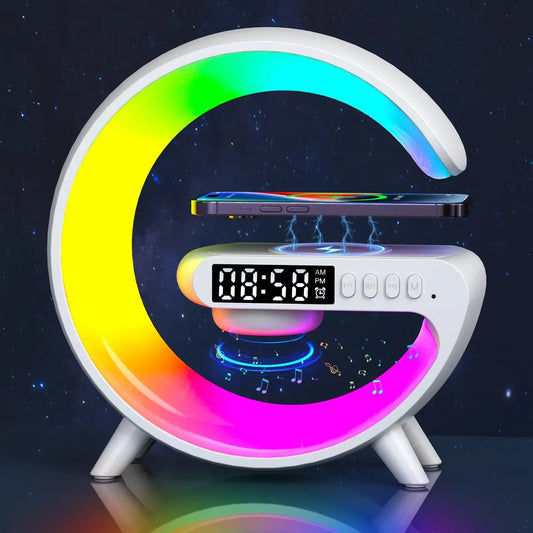 Multifunction Wireless Charger Pad Stand - Speaker TF RGB Night Light - DynamicDrop Hub