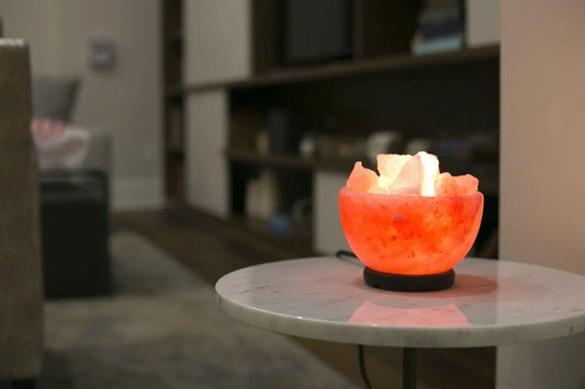 Natural Himalayan Salt Lamp Bowl – Hand Crafted from Genuine Crystal Salt Rock - DynamicDrop Hub