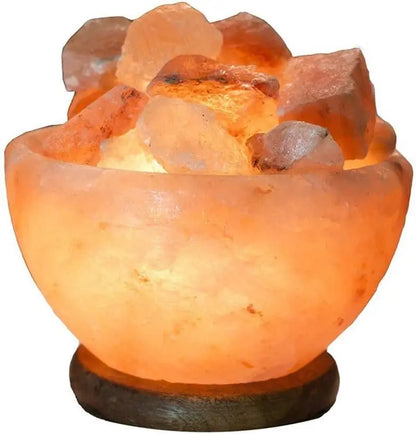 Natural Himalayan Salt Lamp Bowl – Hand Crafted from Genuine Crystal Salt Rock - DynamicDrop Hub