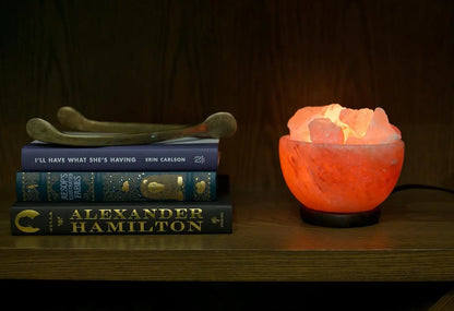 Natural Himalayan Salt Lamp Bowl – Hand Crafted from Genuine Crystal Salt Rock - DynamicDrop Hub