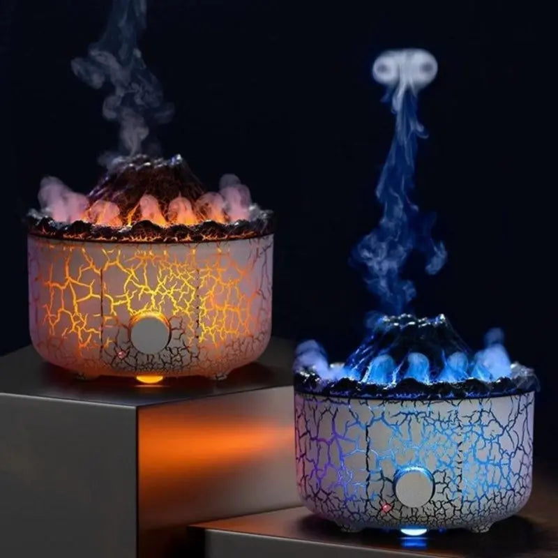 New Creative Volcano Humidifier Aromatherapy Machine Spray Jellyfish Air Flame Humidifier Diffuser - DynamicDrop Hub