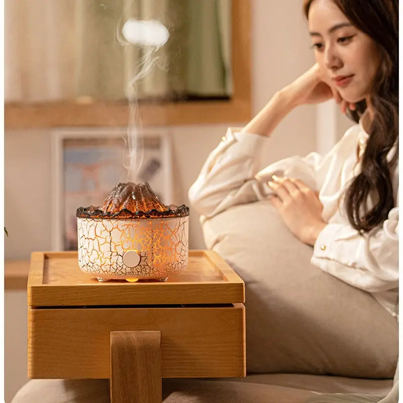 New Creative Volcano Humidifier Aromatherapy Machine Spray Jellyfish Air Flame Humidifier Diffuser - DynamicDrop Hub