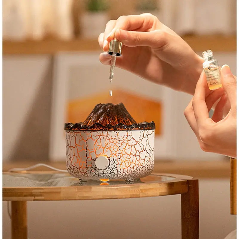 New Creative Volcano Humidifier Aromatherapy Machine Spray Jellyfish Air Flame Humidifier Diffuser - DynamicDrop Hub