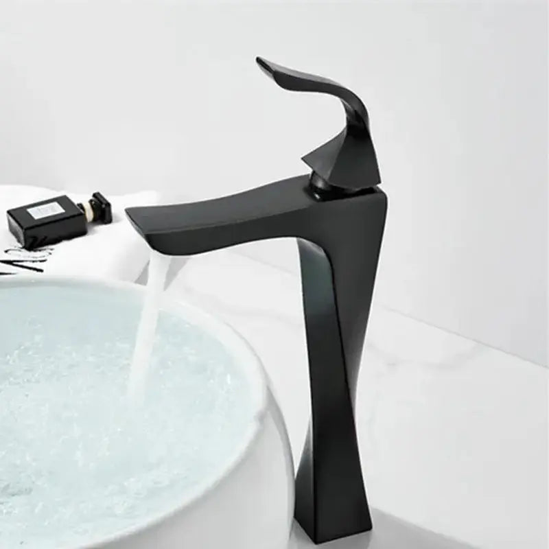 New Design Basin Faucet Black and Chrome Bathroom Sink Faucet Single Handle Basin Taps Deck Wash Hot Cold Mixer Tap Crane - DynamicDrop Hub