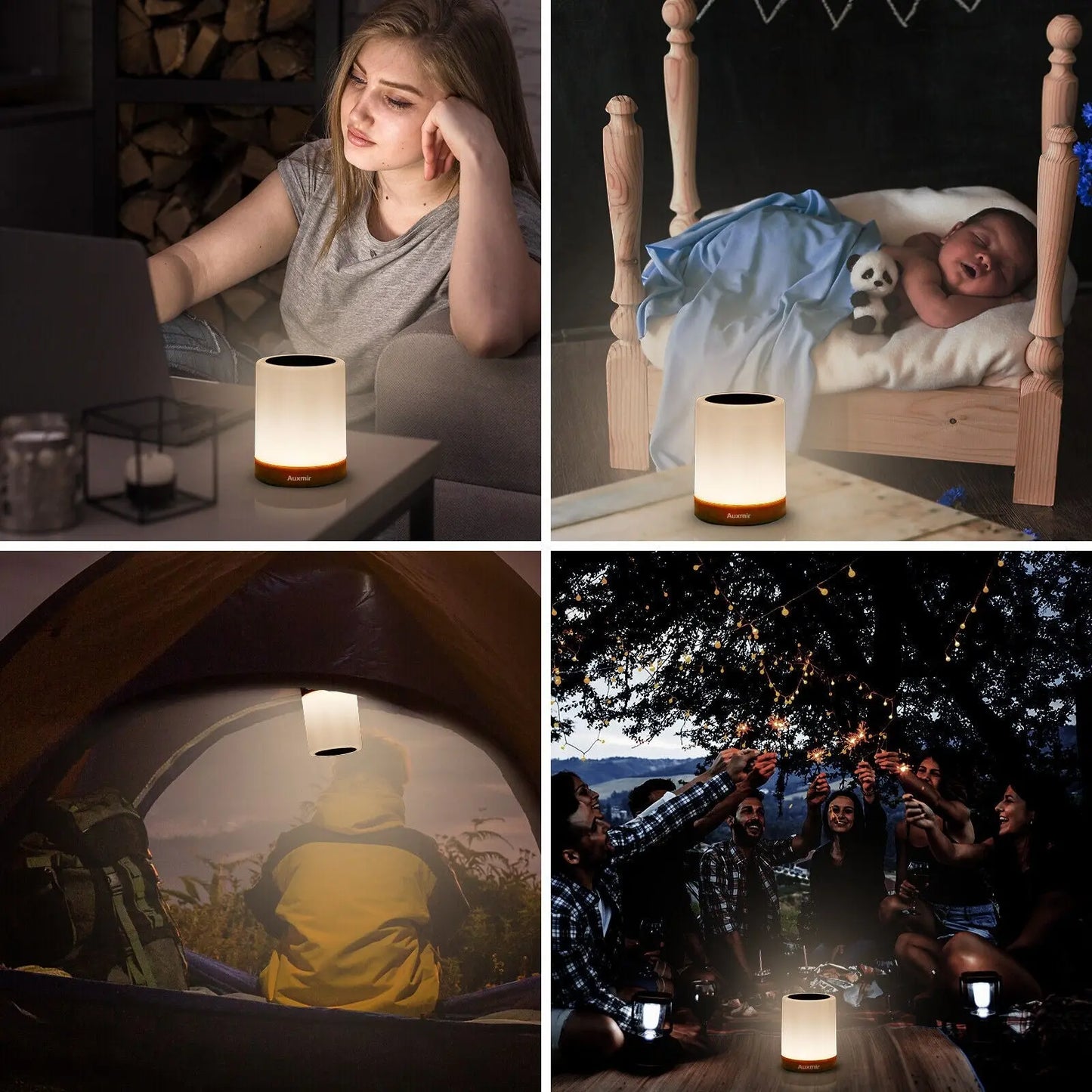 Night Light LED Touch Bedside Table Lamp Multi-Color Dimmable Chargeable - DynamicDrop Hub