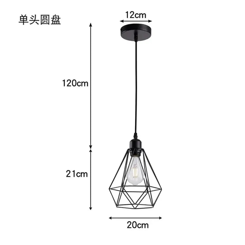 Nordic Creative Iron Single Head Chandelier Simple Modern Personality Living Bar Table Bedroom Dining Decoration Light Fixture - DynamicDrop Hub