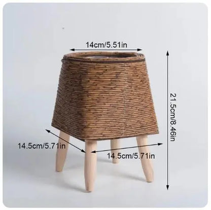 Nordic Flower Shelf Imitation Rattan Flower Pot with Removable Legs - DynamicDrop Hub