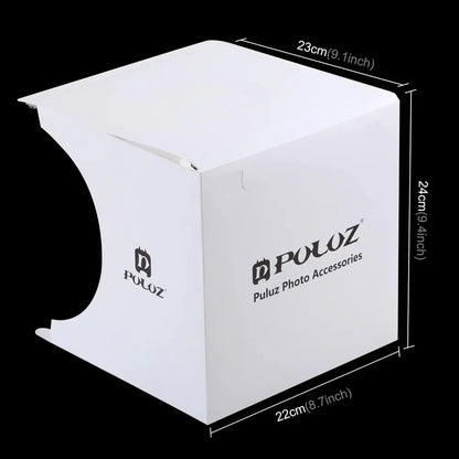 PULUZ 20cm Mini LED Photography Light Box Kit - DynamicDrop Hub