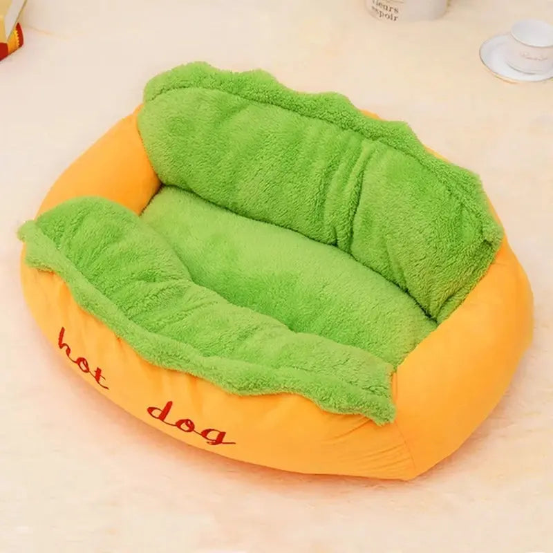 Pet Bed Hot Dog House Lounger Bed Kennel Mat Soft Fiber Pet Dog Puppy Warm Removable Washable Waterlon for Cats - DynamicDrop Hub